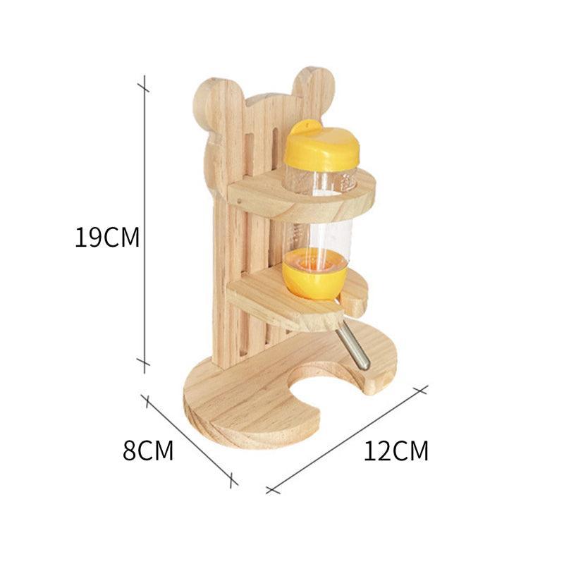 Adjustable Height Wooden Hamster Water Dispenser