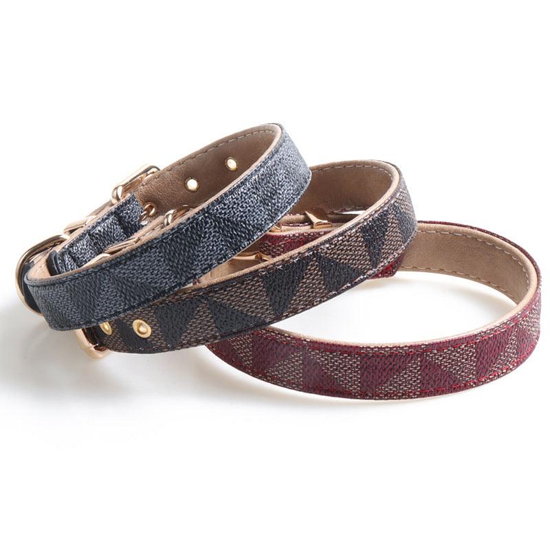 Exquisite Fashion Pu Leather Dog Collar - Stylish And Durable Pet Accessory