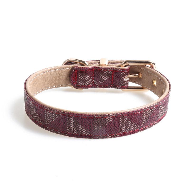 Exquisite Fashion Pu Leather Dog Collar - Stylish And Durable Pet Accessory