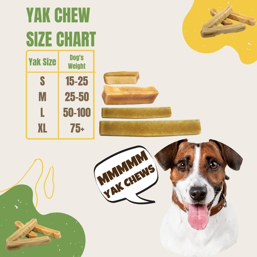 Long-Lasting Gold Yak Chews for Large Dogs